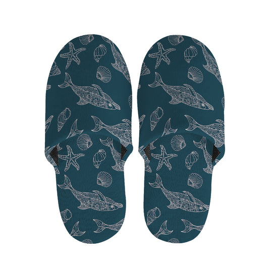 Vintage Dolphins Pattern Print Slippers