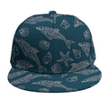Vintage Dolphins Pattern Print Snapback Cap
