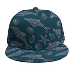 Vintage Dolphins Pattern Print Snapback Cap