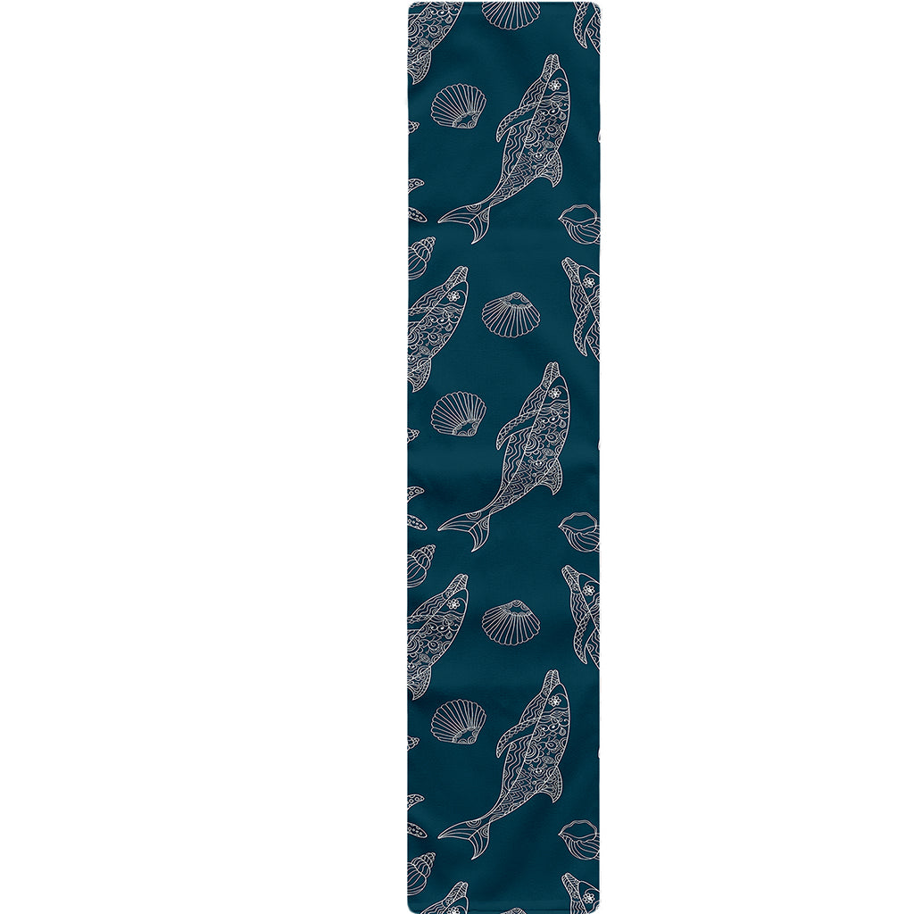 Vintage Dolphins Pattern Print Table Runner