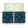 Vintage Dolphins Pattern Print Tier Curtains