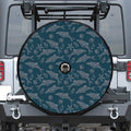 Vintage Dolphins Pattern Print Tire Cover With Camera Hole