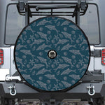 Vintage Dolphins Pattern Print Tire Cover With Camera Hole