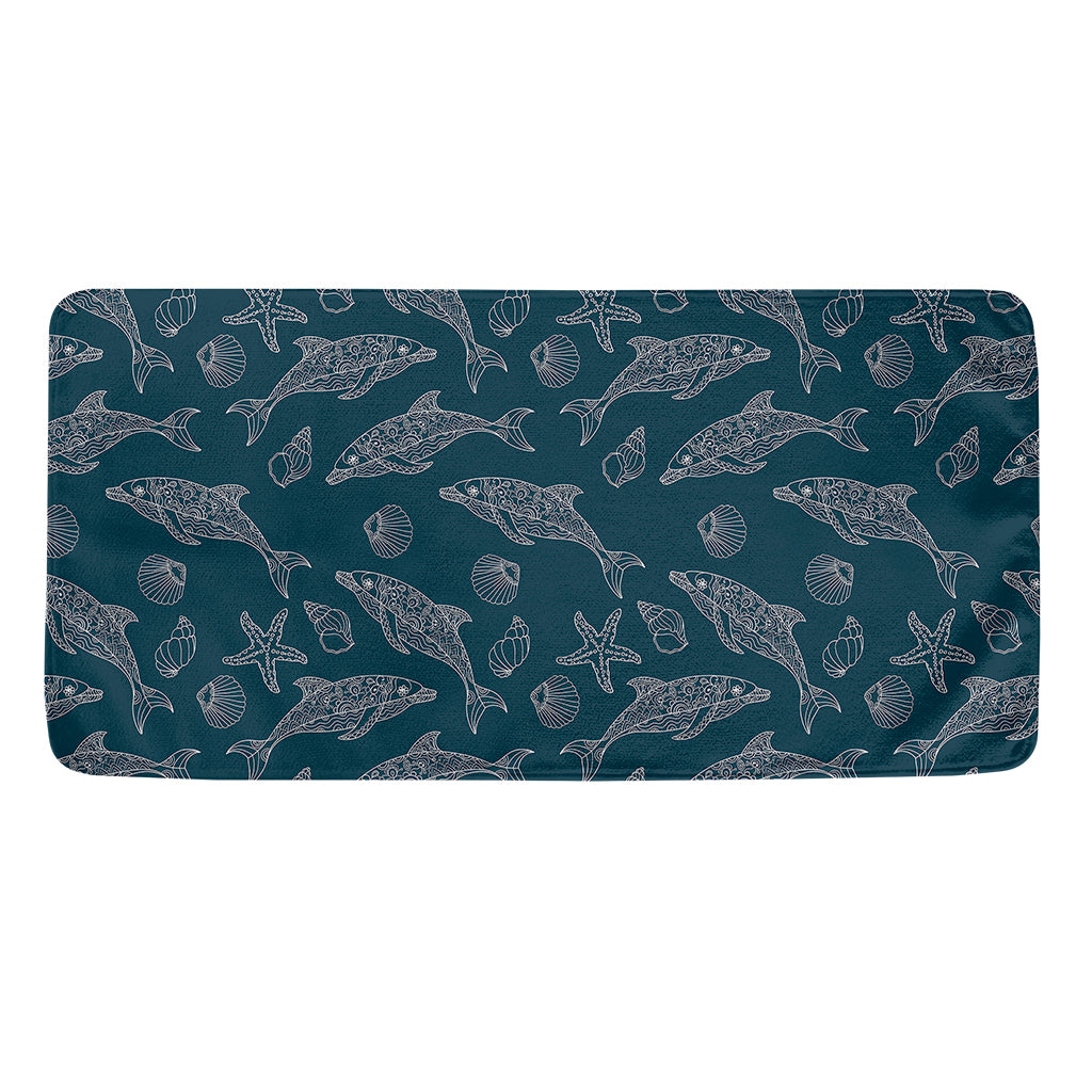 Vintage Dolphins Pattern Print Towel