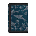 Vintage Dolphins Pattern Print Trifold Wallet