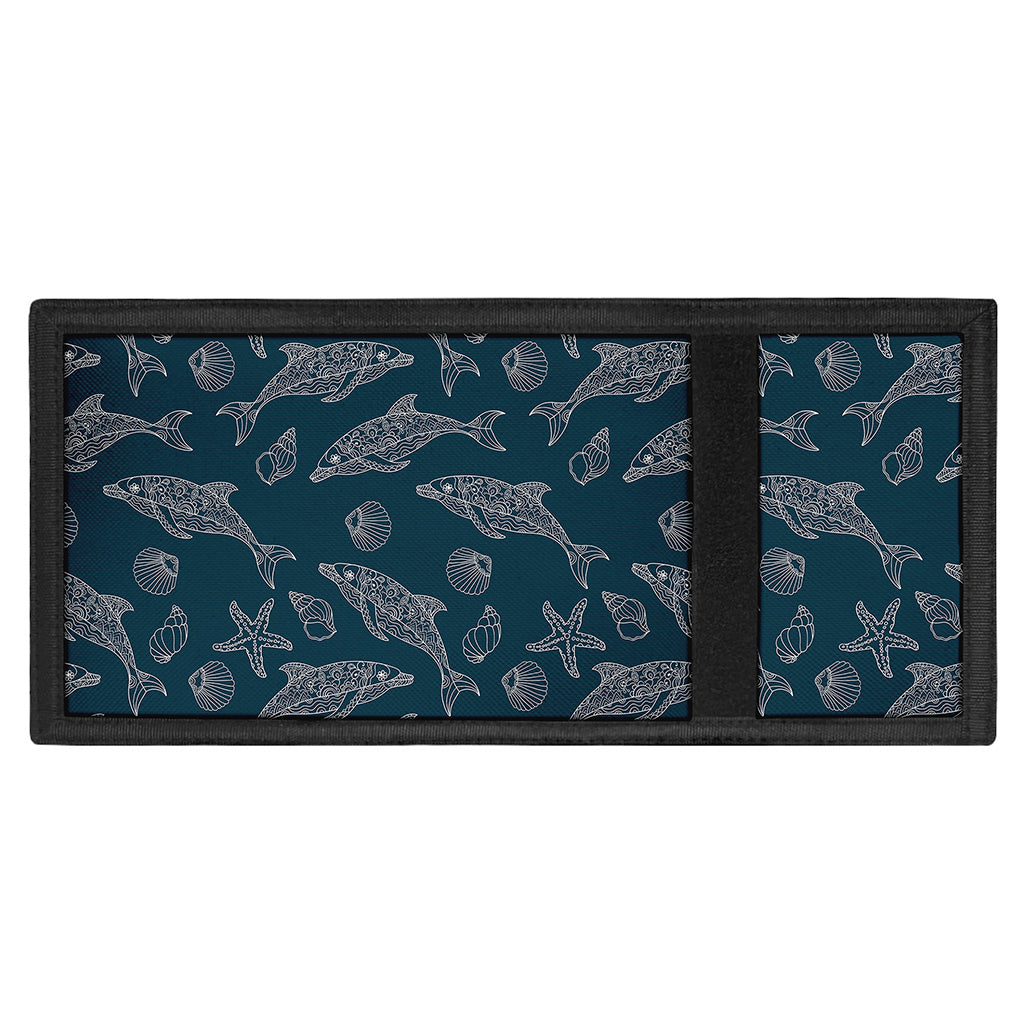 Vintage Dolphins Pattern Print Trifold Wallet