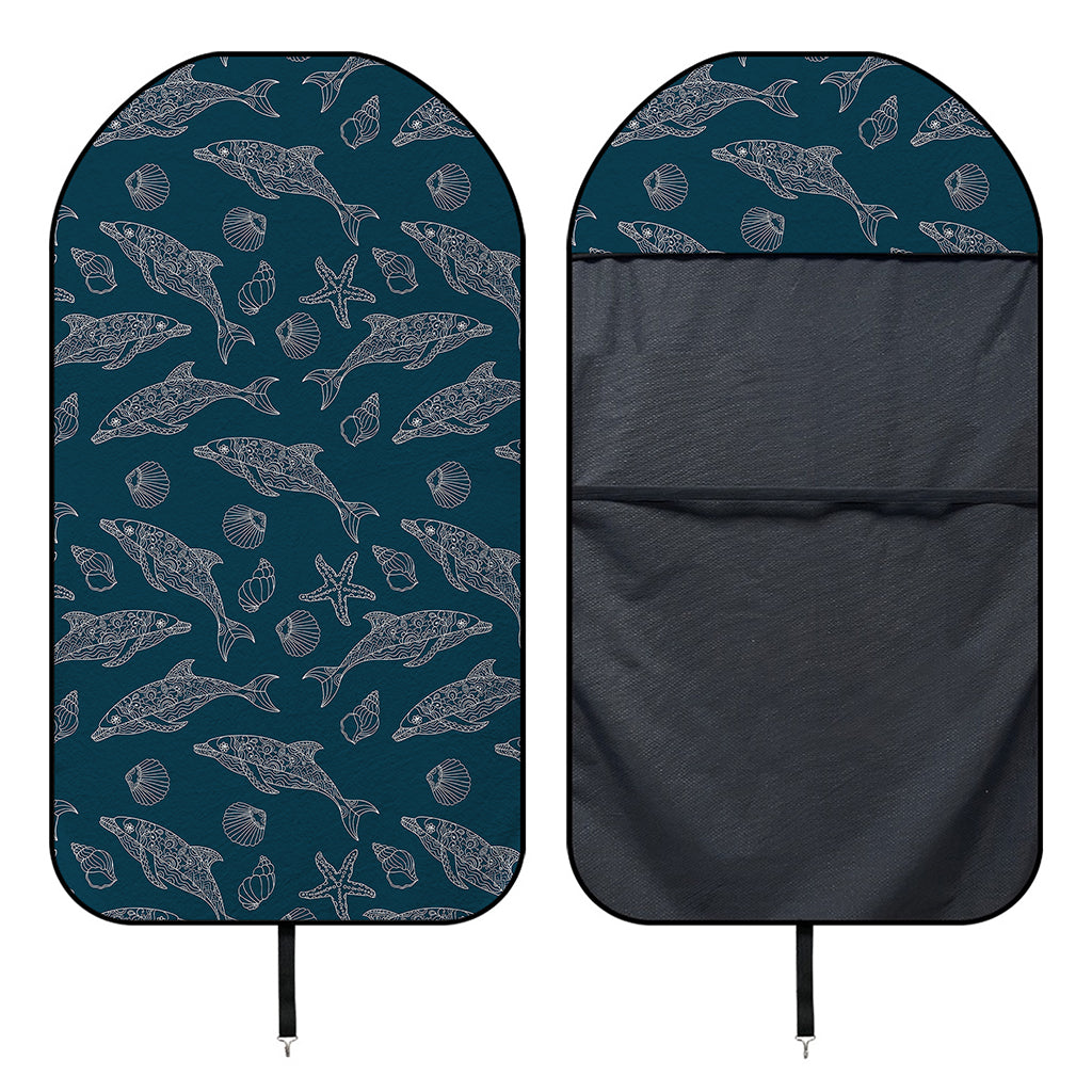 Vintage Dolphins Pattern Print Waterproof Car Seat Cover