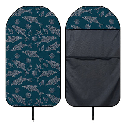 Vintage Dolphins Pattern Print Waterproof Car Seat Cover