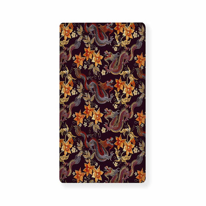 Vintage Dragon Flower Pattern Print Baby Crib Sheet