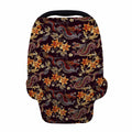Vintage Dragon Flower Pattern Print Baby Seat Cover