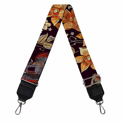 Vintage Dragon Flower Pattern Print Bag Strap