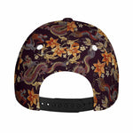 Vintage Dragon Flower Pattern Print Baseball Cap