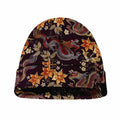 Vintage Dragon Flower Pattern Print Beanie