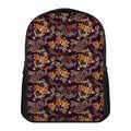 Vintage Dragon Flower Pattern Print Casual Backpack