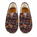 Vintage Dragon Flower Pattern Print Casual Shoes
