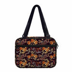 Vintage Dragon Flower Pattern Print Double Strap Bible Bag