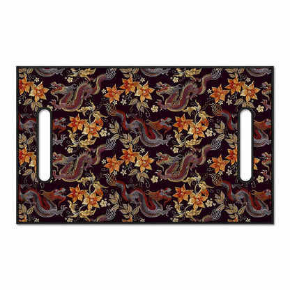 Vintage Dragon Flower Pattern Print Golf Cart Seat Cover