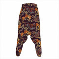 Vintage Dragon Flower Pattern Print Hammer Pants