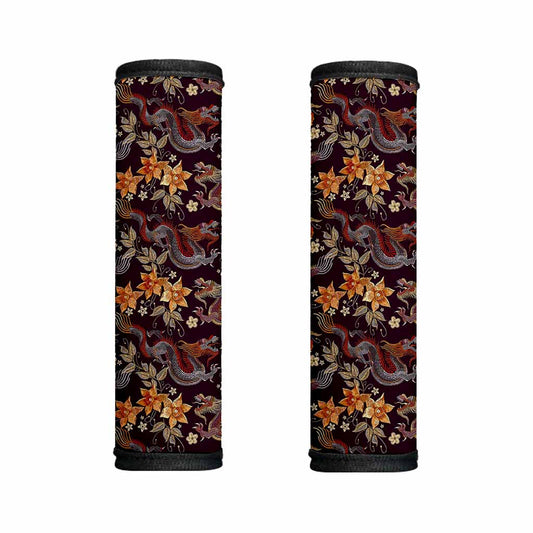 Vintage Dragon Flower Pattern Print Handle Covers