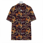 Vintage Dragon Flower Pattern Print Hawaiian Shirt