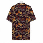 Vintage Dragon Flower Pattern Print Hawaiian Shirt