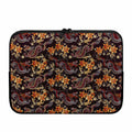 Vintage Dragon Flower Pattern Print Laptop Sleeve