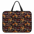 Vintage Dragon Flower Pattern Print Laptop Sleeve With Handle