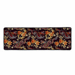 Vintage Dragon Flower Pattern Print Long Kitchen Mat