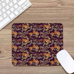 Vintage Dragon Flower Pattern Print Mouse Pad