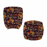 Vintage Dragon Flower Pattern Print Office Chair Cover