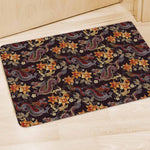 Vintage Dragon Flower Pattern Print Polyester Doormat