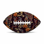 Vintage Dragon Flower Pattern Print Rugby Ball