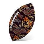 Vintage Dragon Flower Pattern Print Rugby Ball