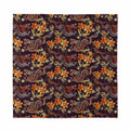 Vintage Dragon Flower Pattern Print Silk Bandana