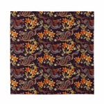 Vintage Dragon Flower Pattern Print Silk Bandana