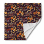 Vintage Dragon Flower Pattern Print Silk Bandana
