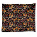 Vintage Dragon Flower Pattern Print Tapestry