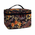 Vintage Dragon Flower Pattern Print Travel Makeup Bag
