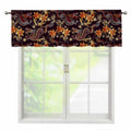 Vintage Dragon Flower Pattern Print Window Valance