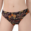 Vintage Dragon Flower Pattern Print Women's Panties