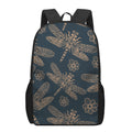 Vintage Dragonfly Pattern Print 17 Inch Backpack
