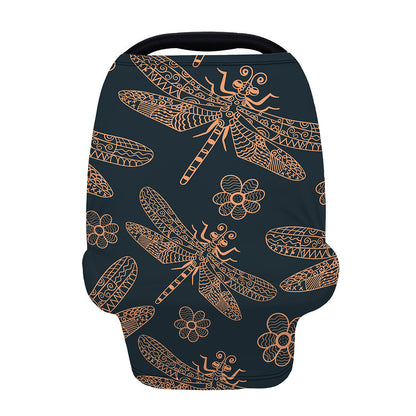 Vintage Dragonfly Pattern Print Baby Seat Cover
