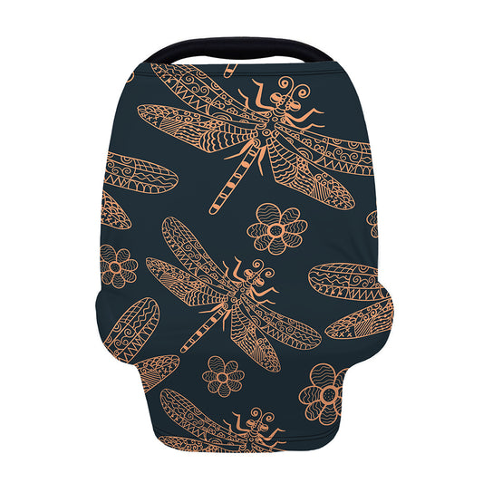 Vintage Dragonfly Pattern Print Baby Seat Cover