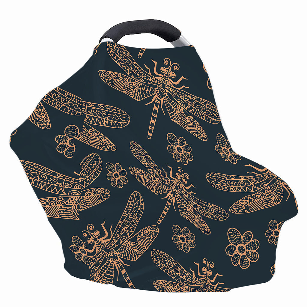 Vintage Dragonfly Pattern Print Baby Seat Cover
