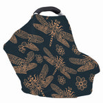 Vintage Dragonfly Pattern Print Baby Seat Cover