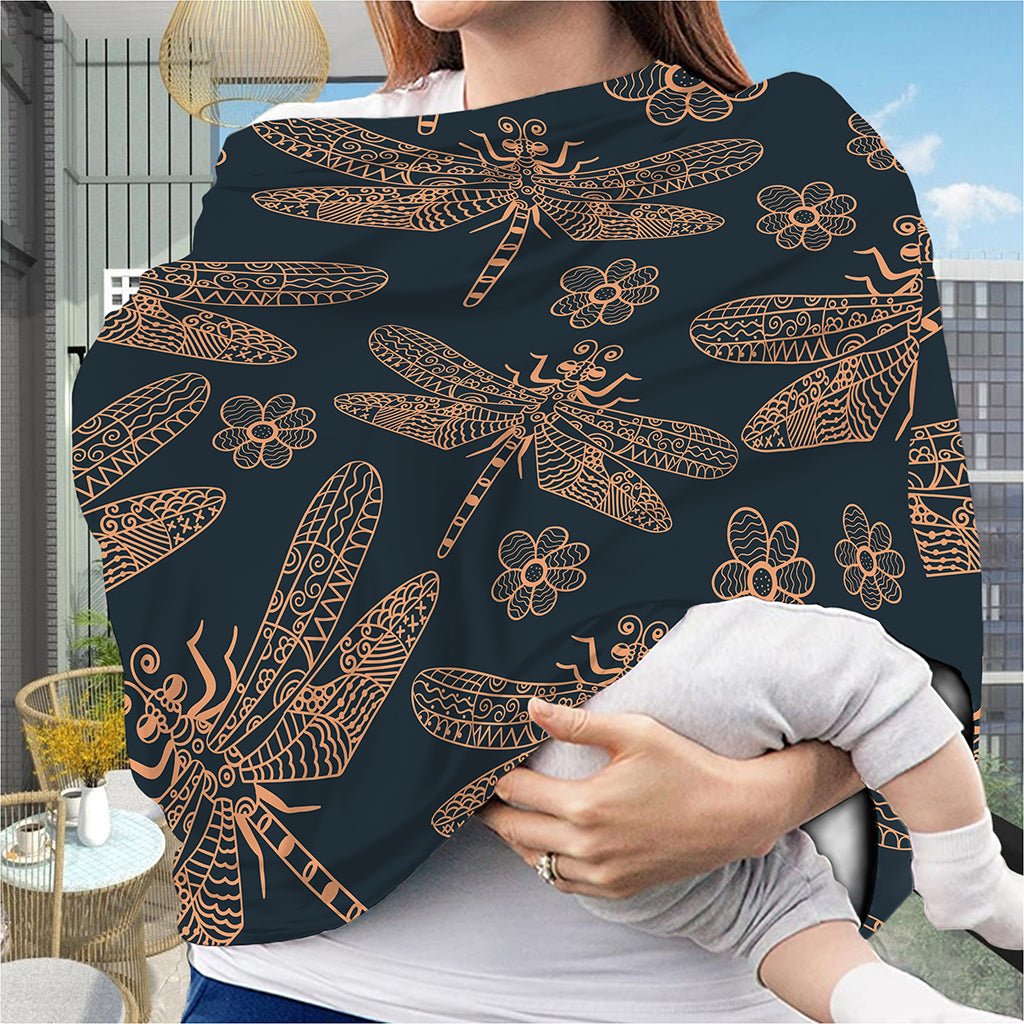 Vintage Dragonfly Pattern Print Baby Seat Cover