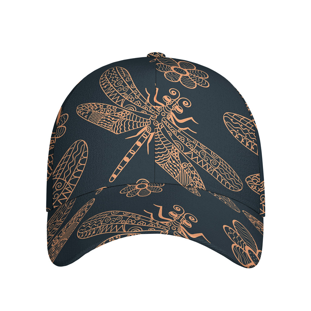Vintage Dragonfly Pattern Print Baseball Cap