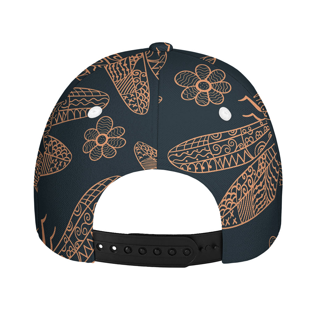 Vintage Dragonfly Pattern Print Baseball Cap