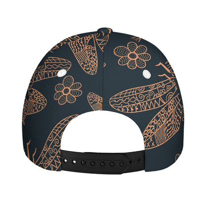 Vintage Dragonfly Pattern Print Baseball Cap