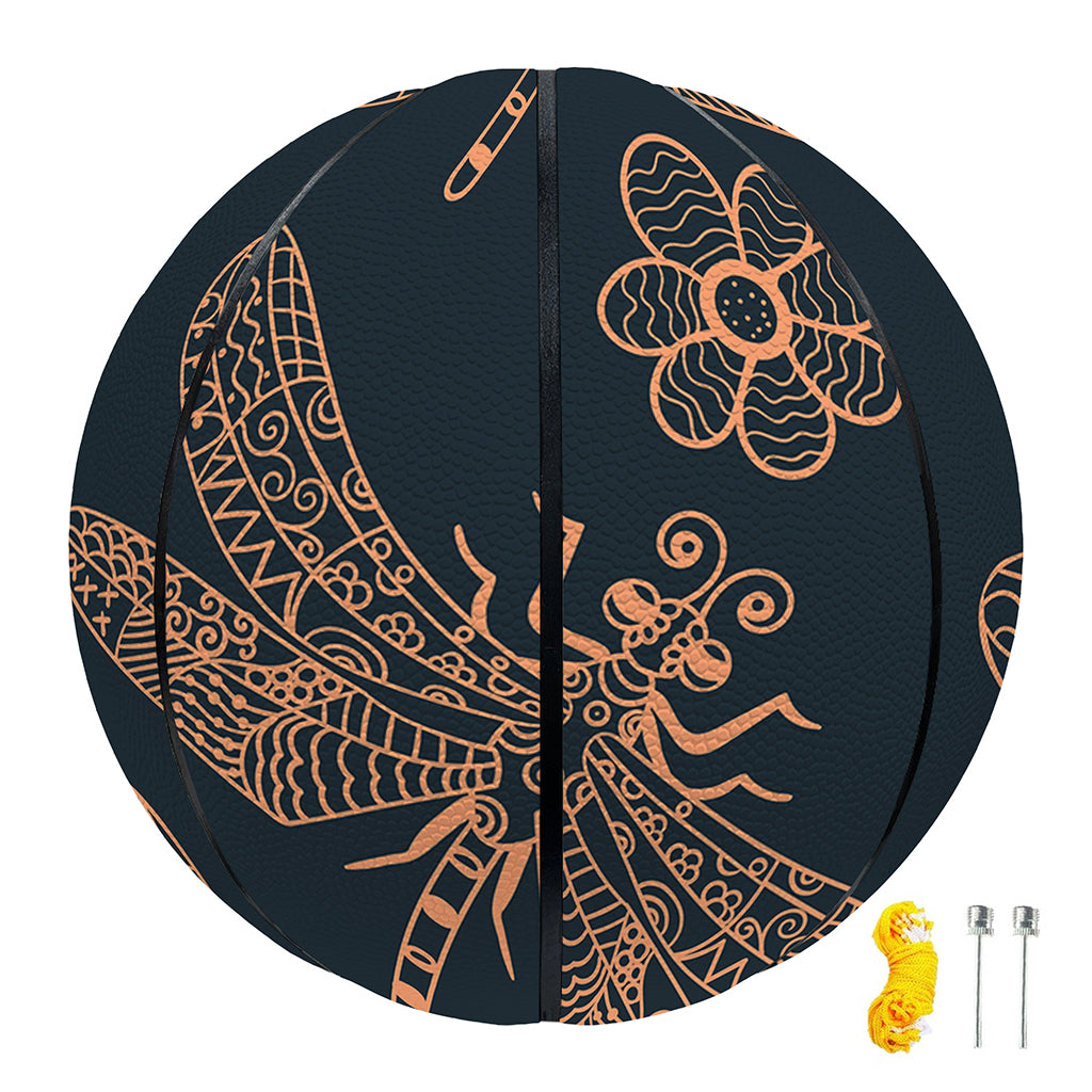 Vintage Dragonfly Pattern Print Basketball